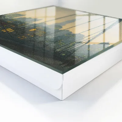 City sunset Key box for wall
