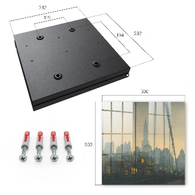 City sunset Key box for wall