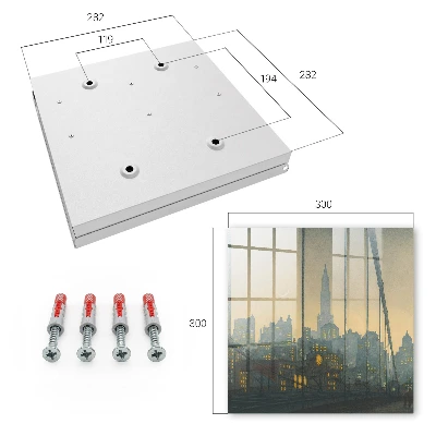 City sunset Key box for wall
