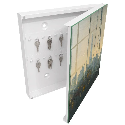 City sunset Key box for wall