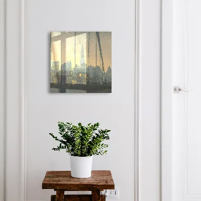City sunset Key box for wall
