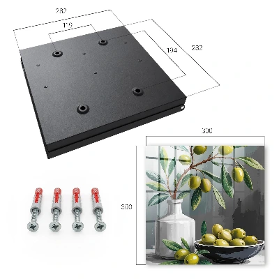 Olive green Key box for wall
