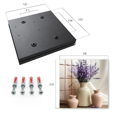Key cabinet with flowers in a vase design