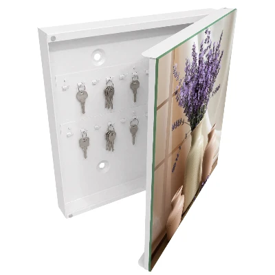 Key cabinet with flowers in a vase design