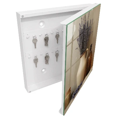 Lavender in a vase Key box for wall