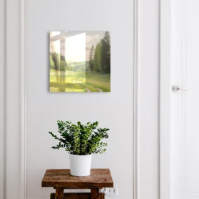 Idyllic landscape Key box for wall