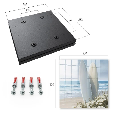 Wall mounted key box with beach relaxation design