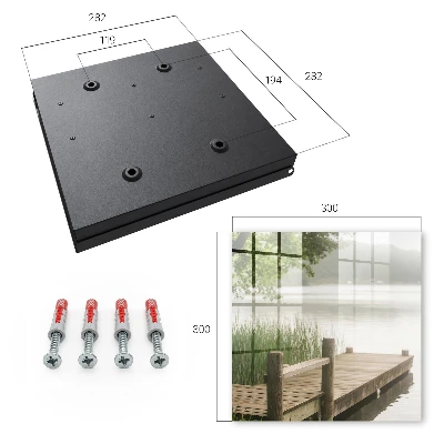 Key cabinet with Lake Tranquility print