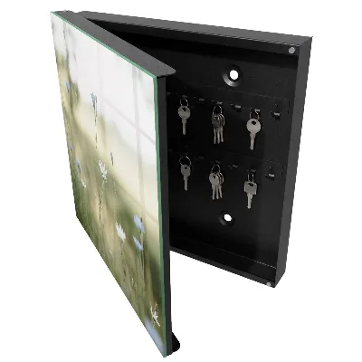 Wall mounted key box with delicate flowers design