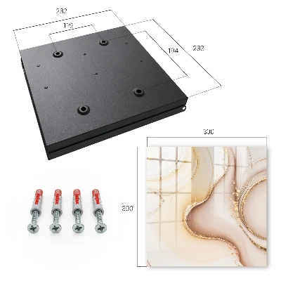 Beige waves Key box for wall