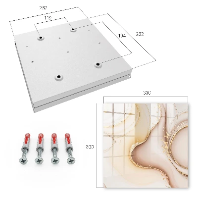 Beige waves Key box for wall
