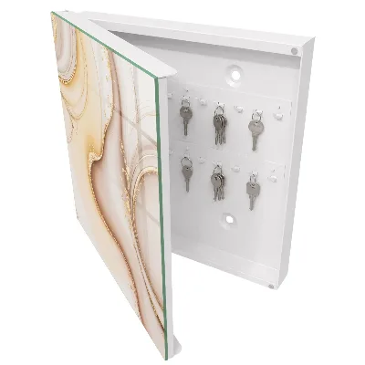 Beige waves Key box for wall