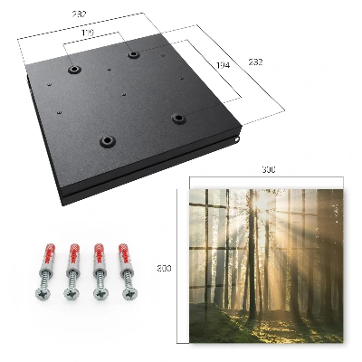 Wall mounted key box forest light design
