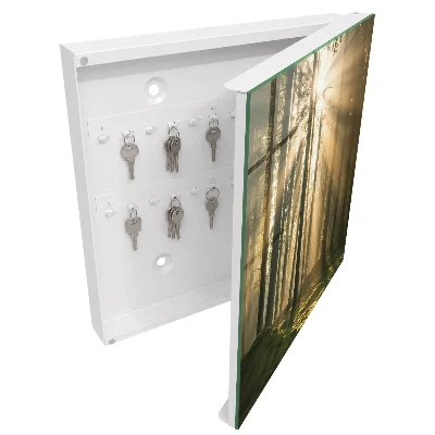 Wall mounted key box forest light design
