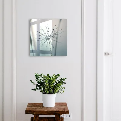 Key cabinet with dandelion and water drops print