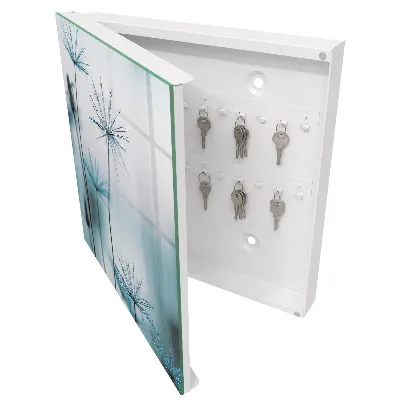 Dandelions and dew Key box for wall