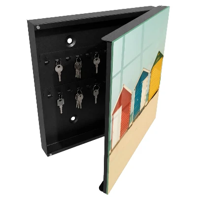 Colorful houses Wall mounted key box