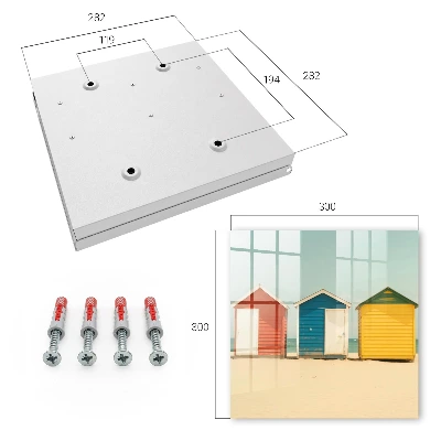 Colorful houses Wall mounted key box