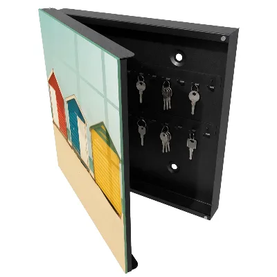Colorful houses Wall mounted key box