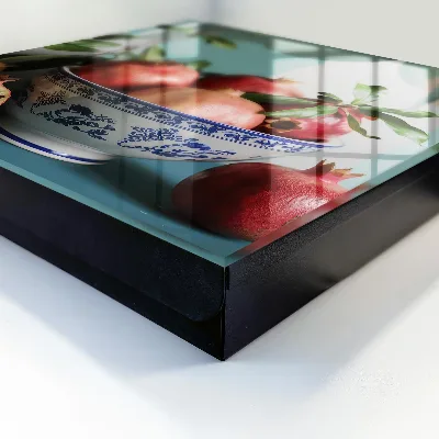 Navy blue fruits Wall mounted key box