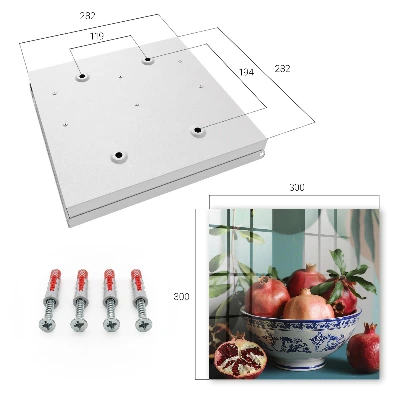 Navy blue fruits Wall mounted key box