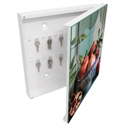 Navy blue fruits Wall mounted key box