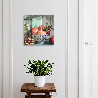 Navy blue fruits Wall mounted key box
