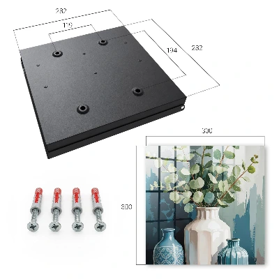 Vases and leaves Key box for wall