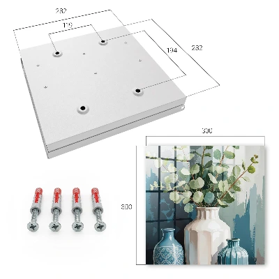Vases and leaves Key box for wall