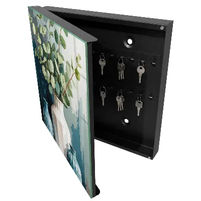 Vases and leaves Key box for wall