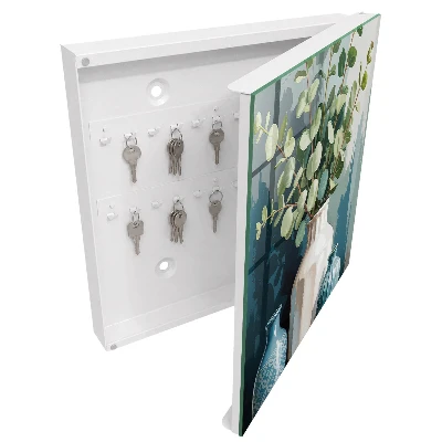 Vases and leaves Key box for wall