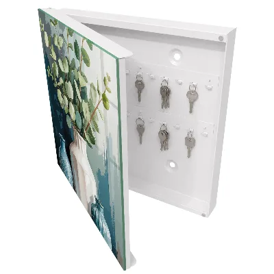 Vases and leaves Key box for wall