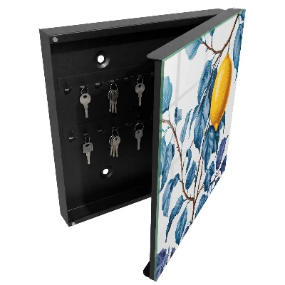 Key cabinet with lemon leaves design