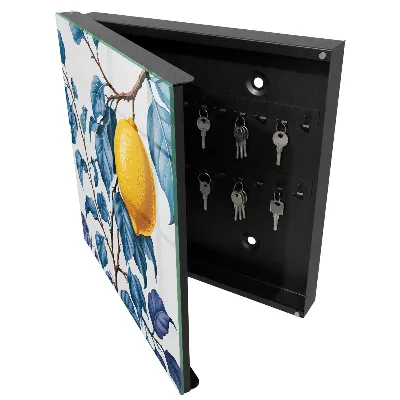 Key cabinet with lemon leaves design