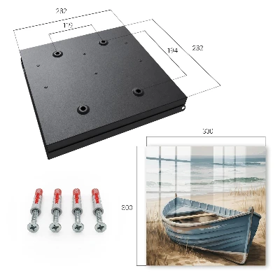 Beach boat key box for wall