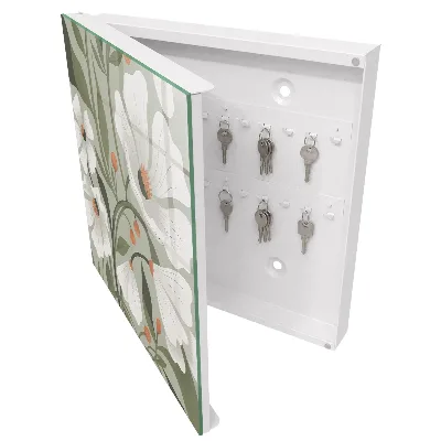 Beige flowers Key cabinet