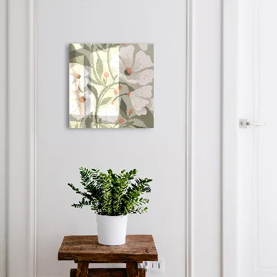 Beige flowers Key cabinet
