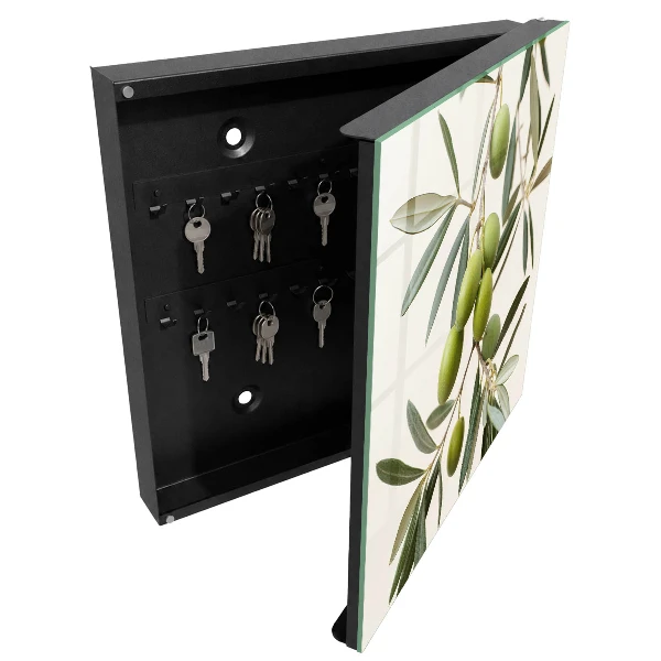 Branch with olives Key box for wall
