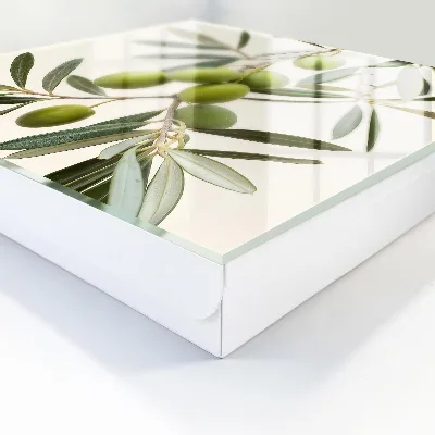 Branch with olives Key box for wall