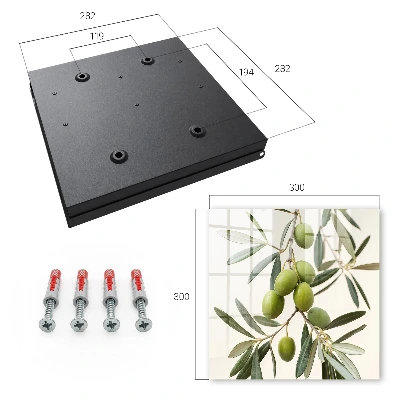 Branch with olives Key box for wall