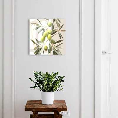 Branch with olives Key box for wall