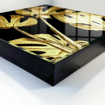 Monstera leaf wall-mounted key box with a decorative Monstera leaf design