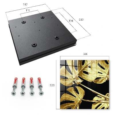 Monstera leaves Wall mounted key box