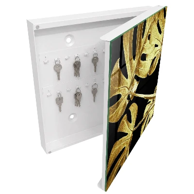 Monstera leaves Wall mounted key box