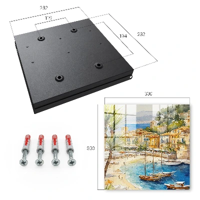 Coastal landscape Key box for wall