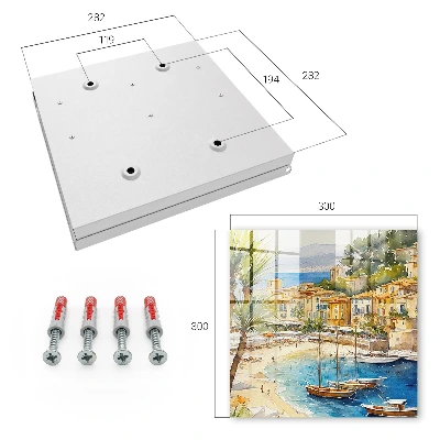 Coastal landscape Key box for wall
