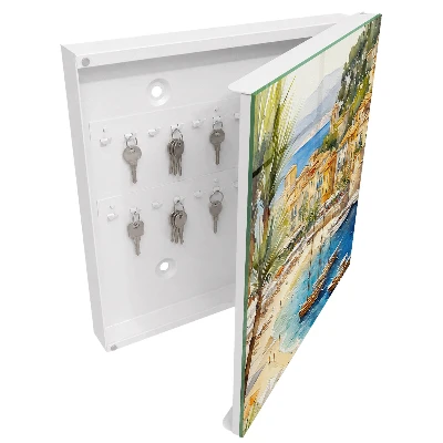 Wall-mounted key box coastal landscape design