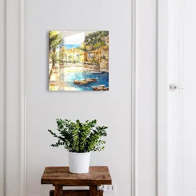 Wall-mounted key box coastal landscape design