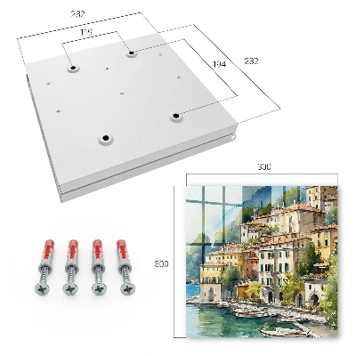 Italian landscape Wall mounted key box