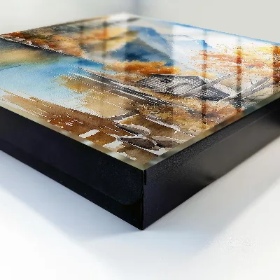 Wall-mounted key box mountain autumn design